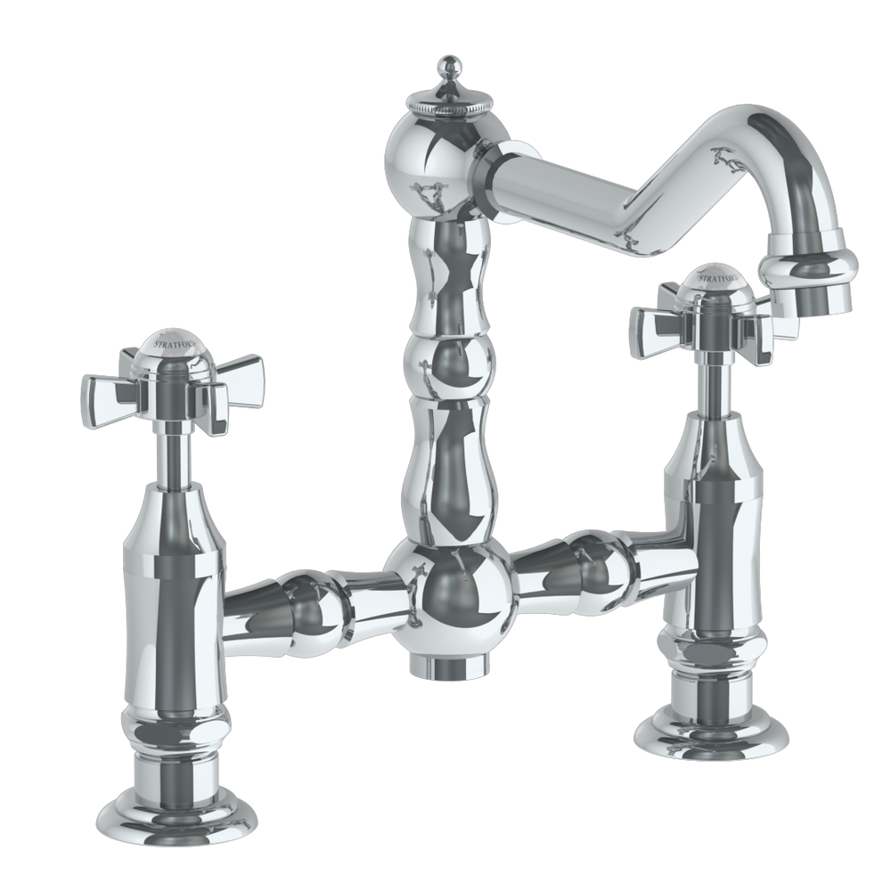 Deck Mounted Bridge Kitchen Faucet