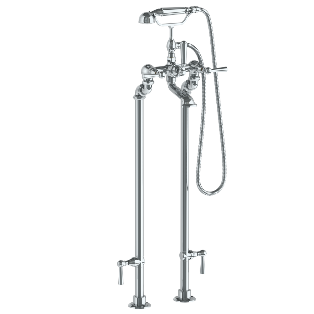 Floor Standing Bath Set With Hand Shower And Shut-Off Valves