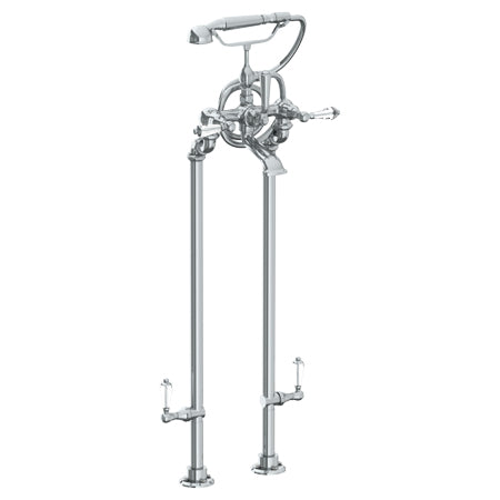 Floor Standing Bath Set With Hand Shower And Shut-Off Valves