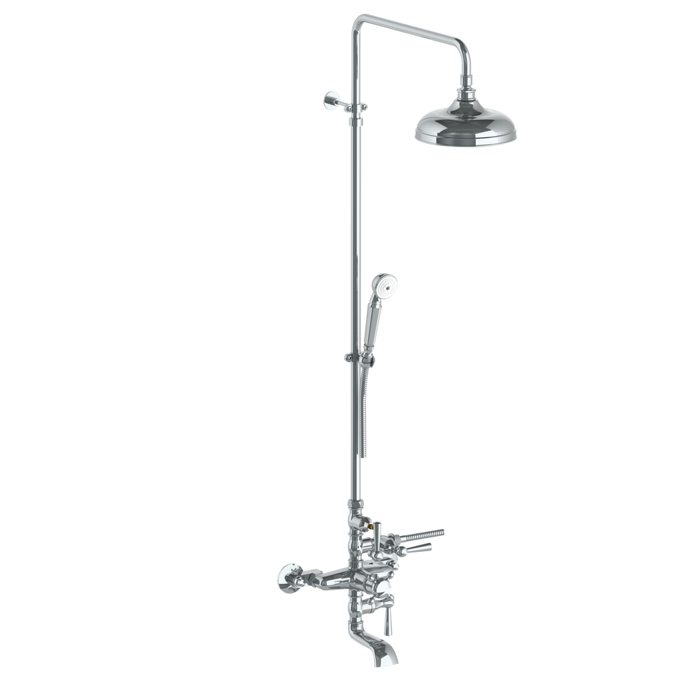 Wall Mounted Exposed Thermostatic Tub/ Shower With Hand Shower Set