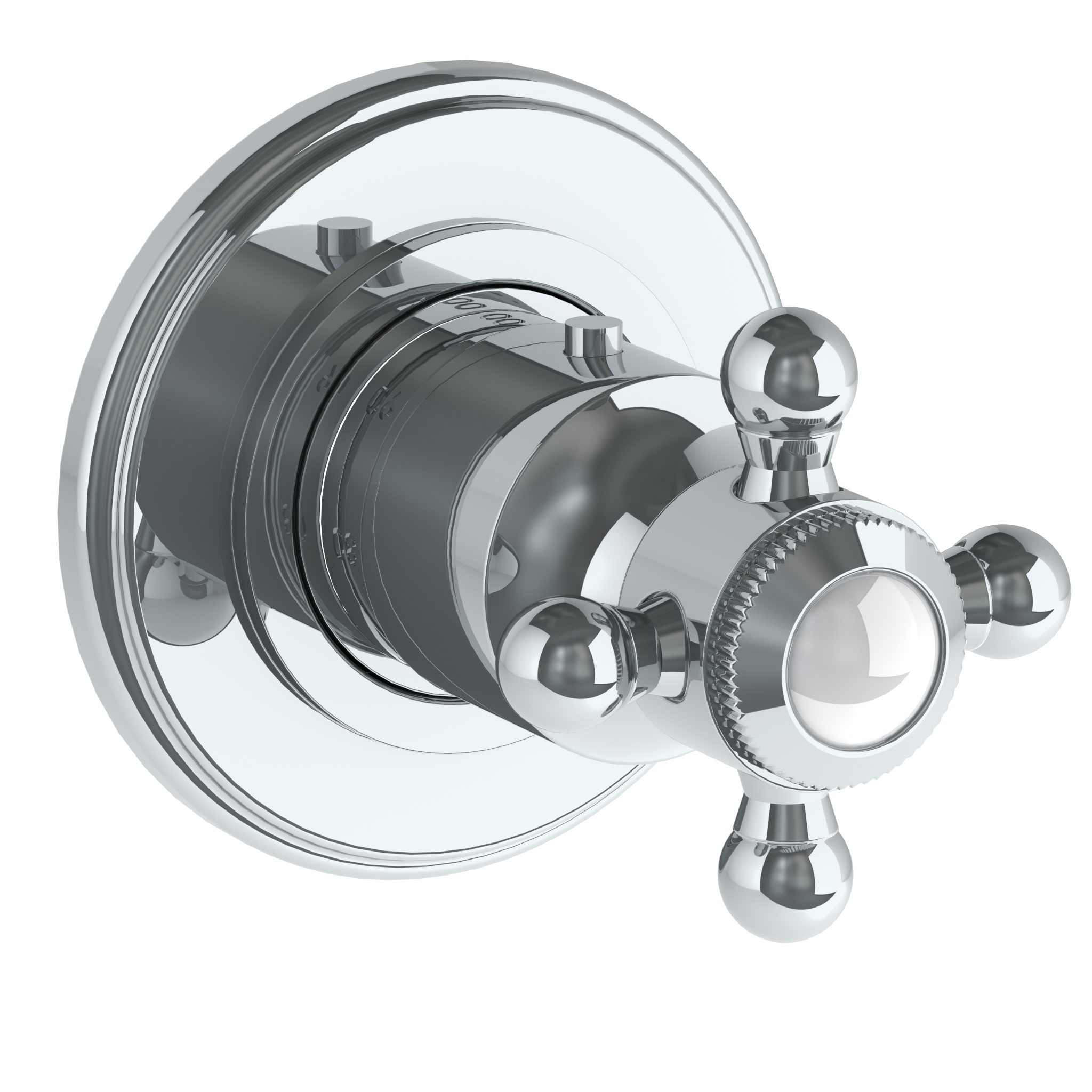 Wall Mounted Mini Thermostatic Shower Trim, 3 1/2" Dia.