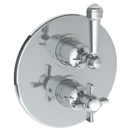 Wall Mounted Thermostatic Shower Trim With Built-In Control, 7 1/2"