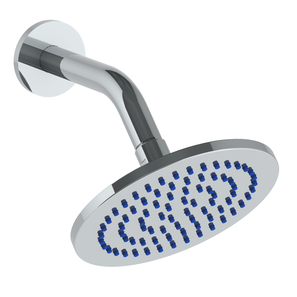 Wall Mounted Showerhead, 6"Dia, With 6" Arm And Flange