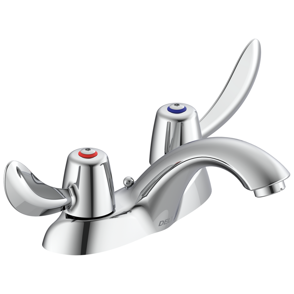 Commercial 21C: Two Handle Centerset Bathroom Faucet with Chain Stay
