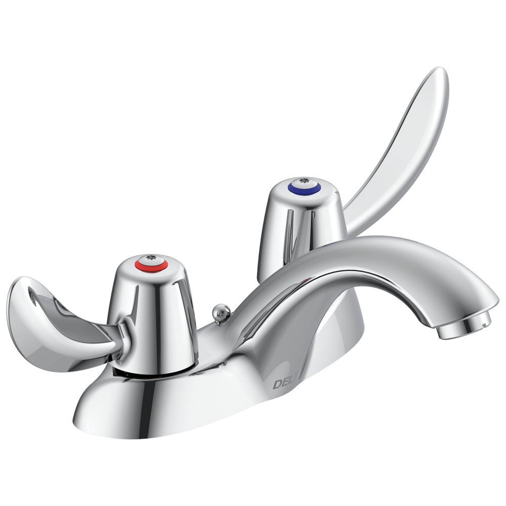 Commercial 21C: Two Handle Centerset Bathroom Faucet with Chain Stay