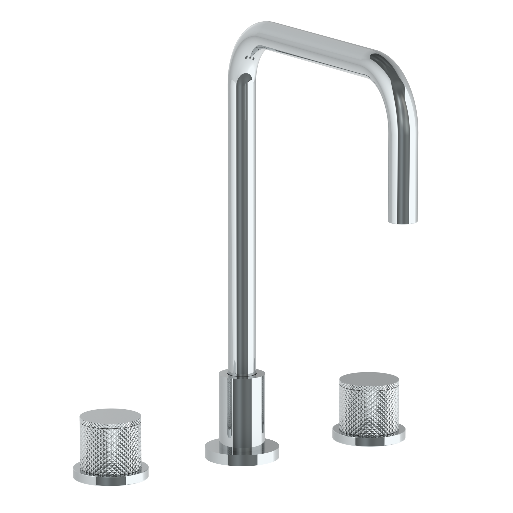 Deck Mounted 3 Hole Square Top Kitchen Faucet