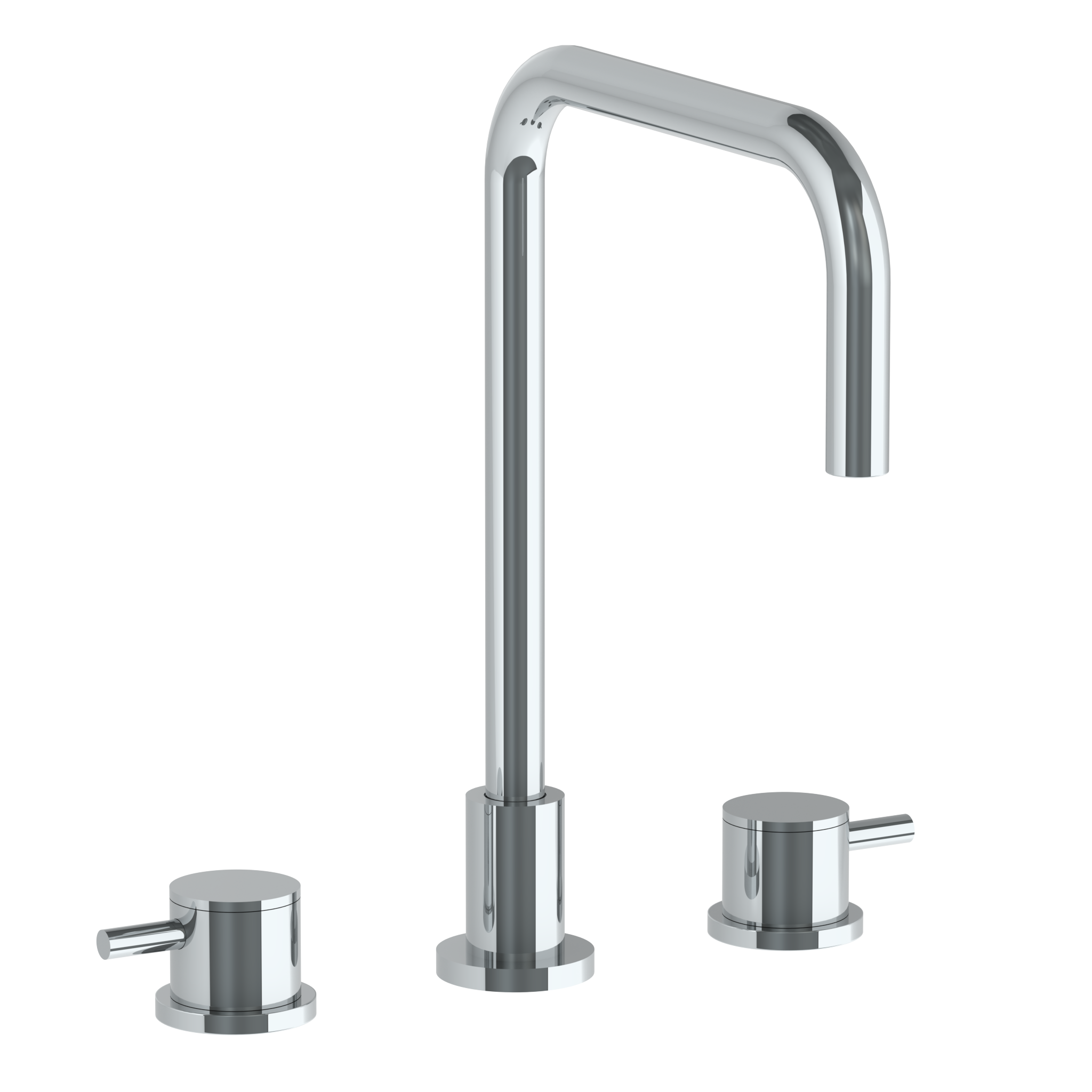 Deck Mounted 3 Hole Square Top Kitchen Faucet