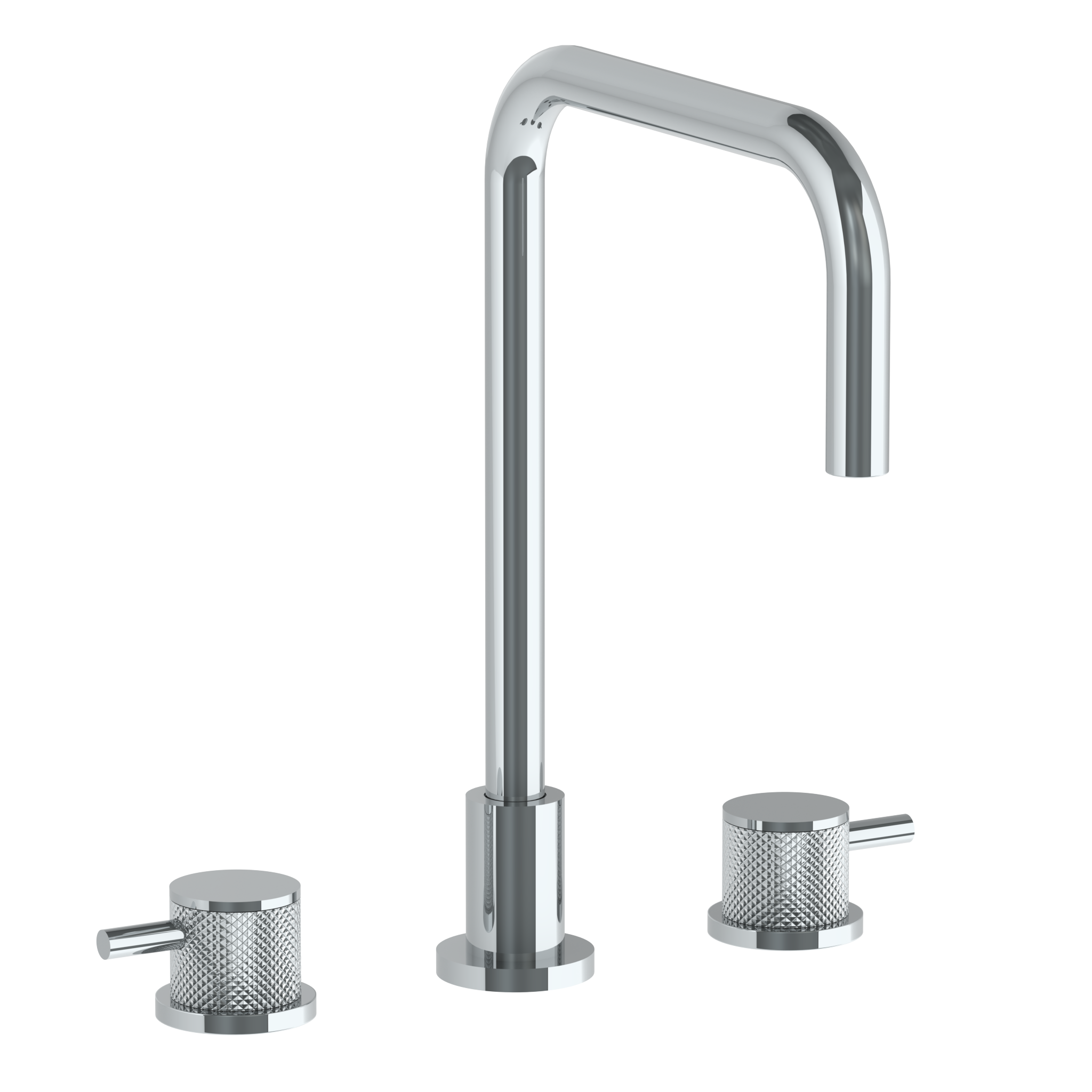 Deck Mounted 3 Hole Square Top Kitchen Faucet