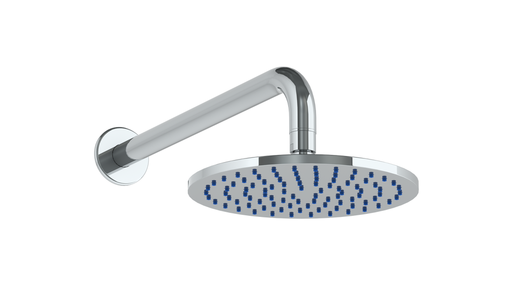 Wall Mounted Shower Head, 8"Dia, With 14" Arm And Flange