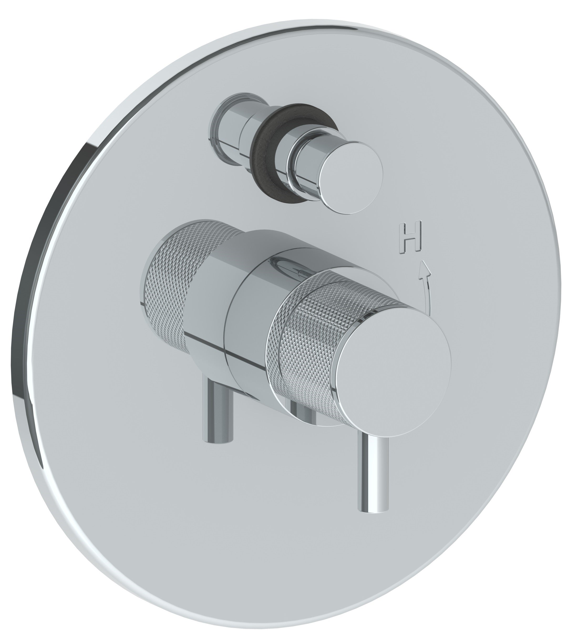 Wall Mounted Pressure Balance Shower Trim With Diverter, 7" Dia.