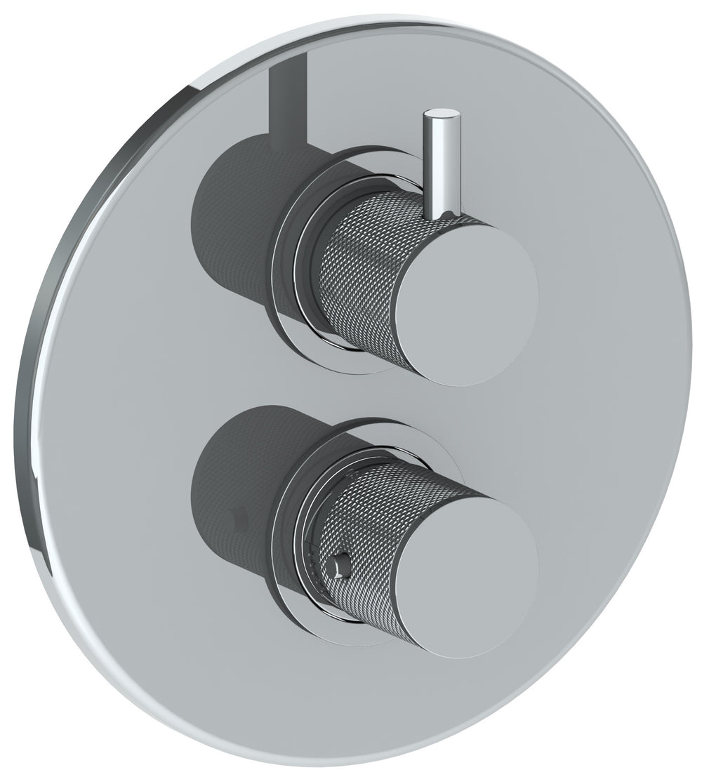 Wall Mounted Thermostatic Shower Trim With Built-In Control, 7 1/2" Dia.