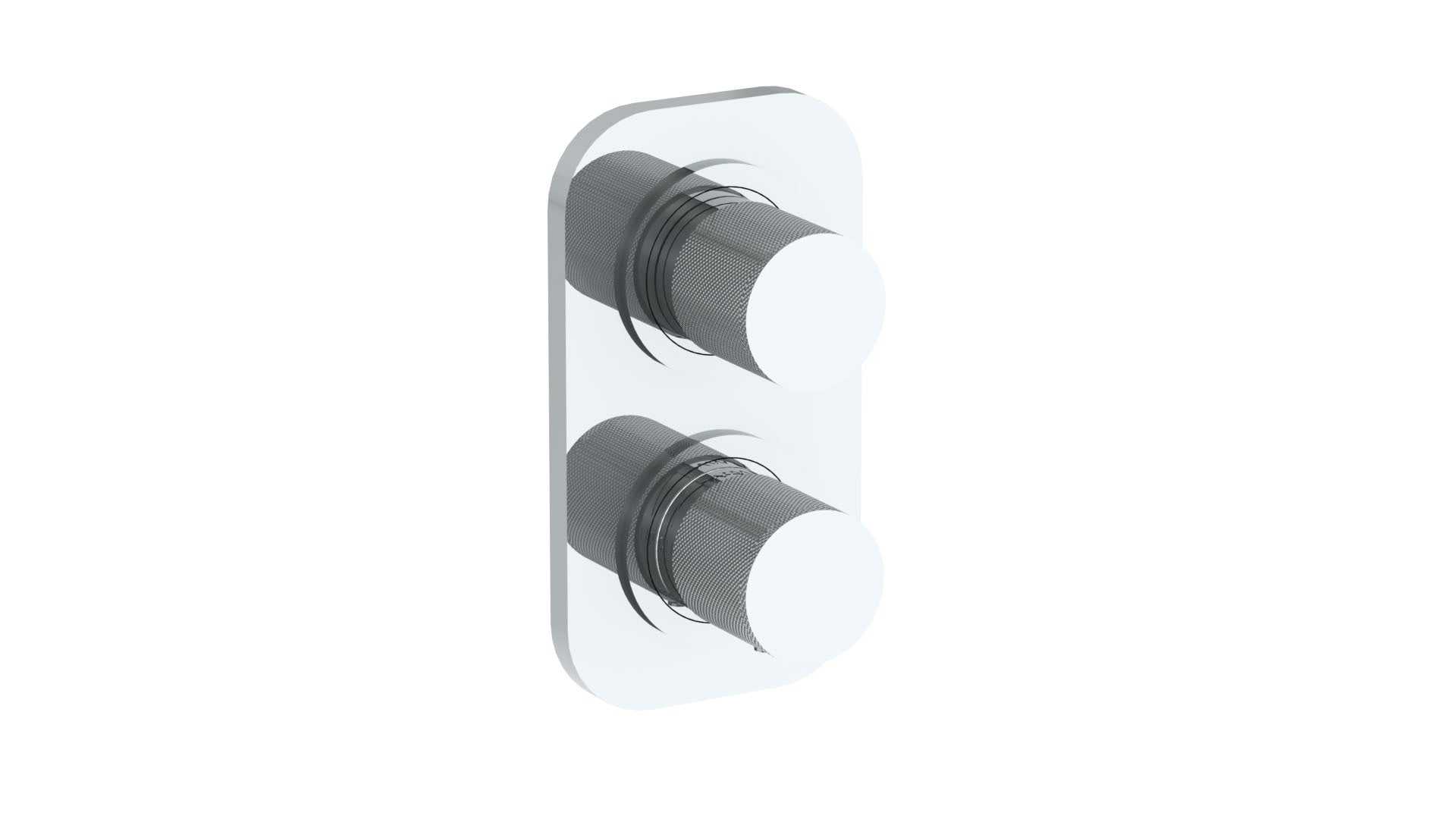 Wall Mounted Mini Thermostatic Shower Trim With Built-In Control, 3 1/2" X 6 1/4".