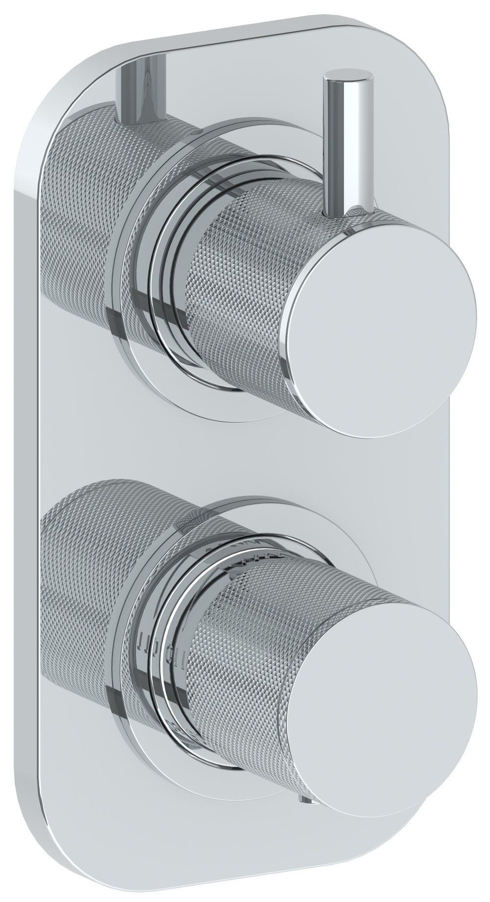 Wall Mounted Mini Thermostatic Shower Trim With Built-In Control, 3 1/2" X 6 1/4".