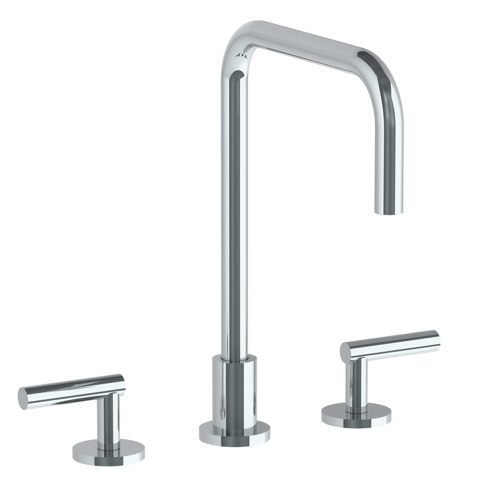 Deck Mounted 3 Hole Square Top Kitchen Faucet