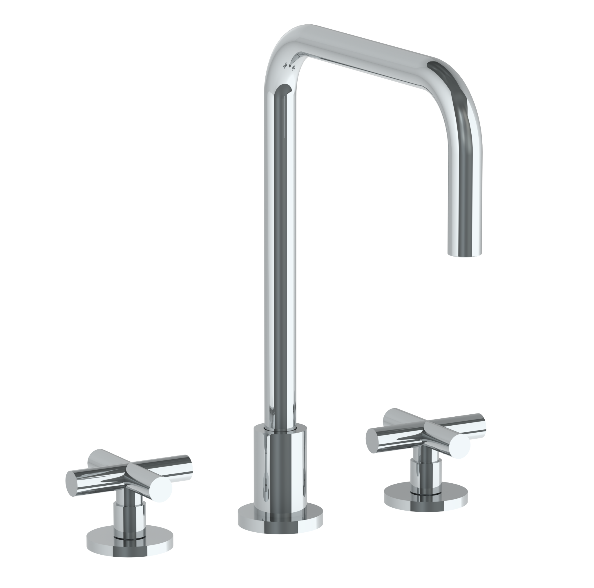 Deck Mounted 3 Hole Square Top Kitchen Faucet