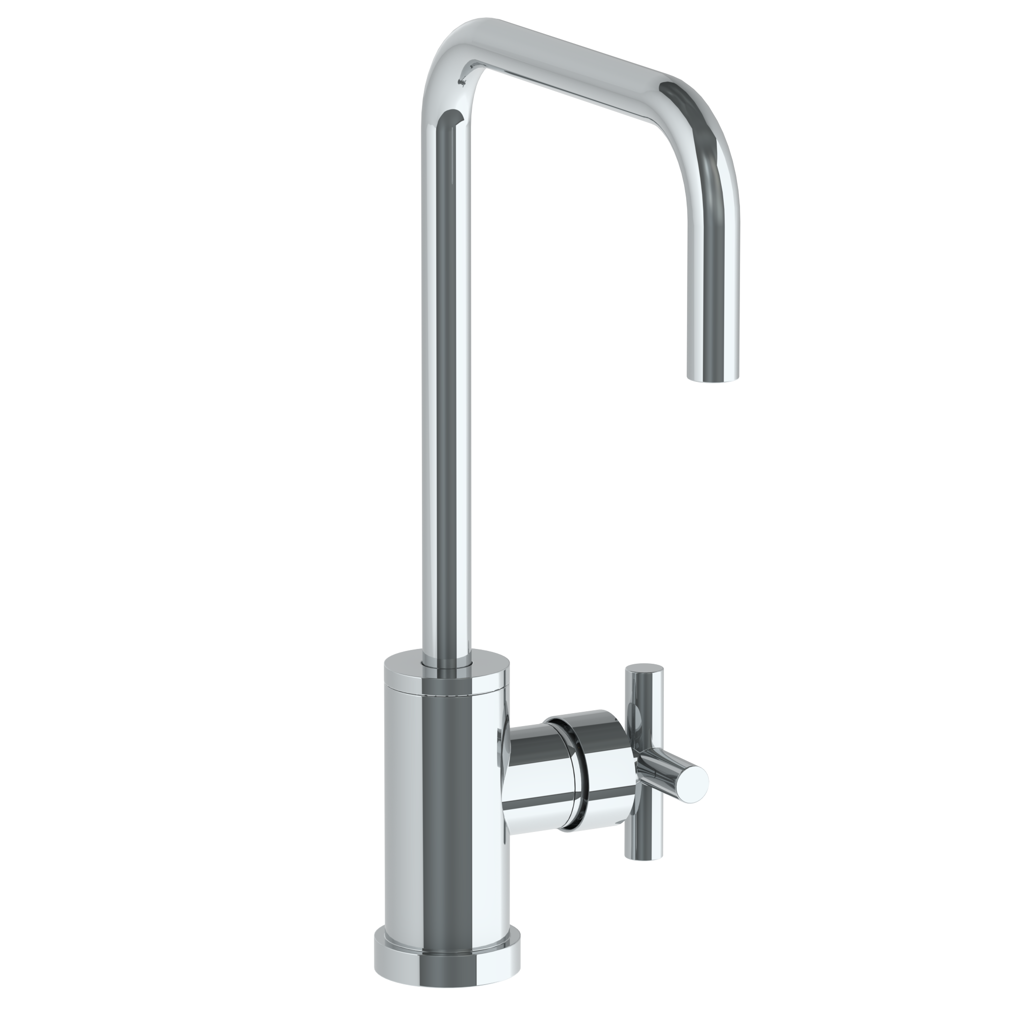 Deck Mounted 1 Hole Square Top Kitchen Faucet