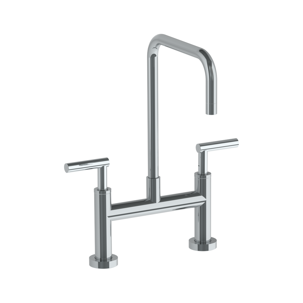 Deck Mounted Bridge Square Top Kitchen Faucet