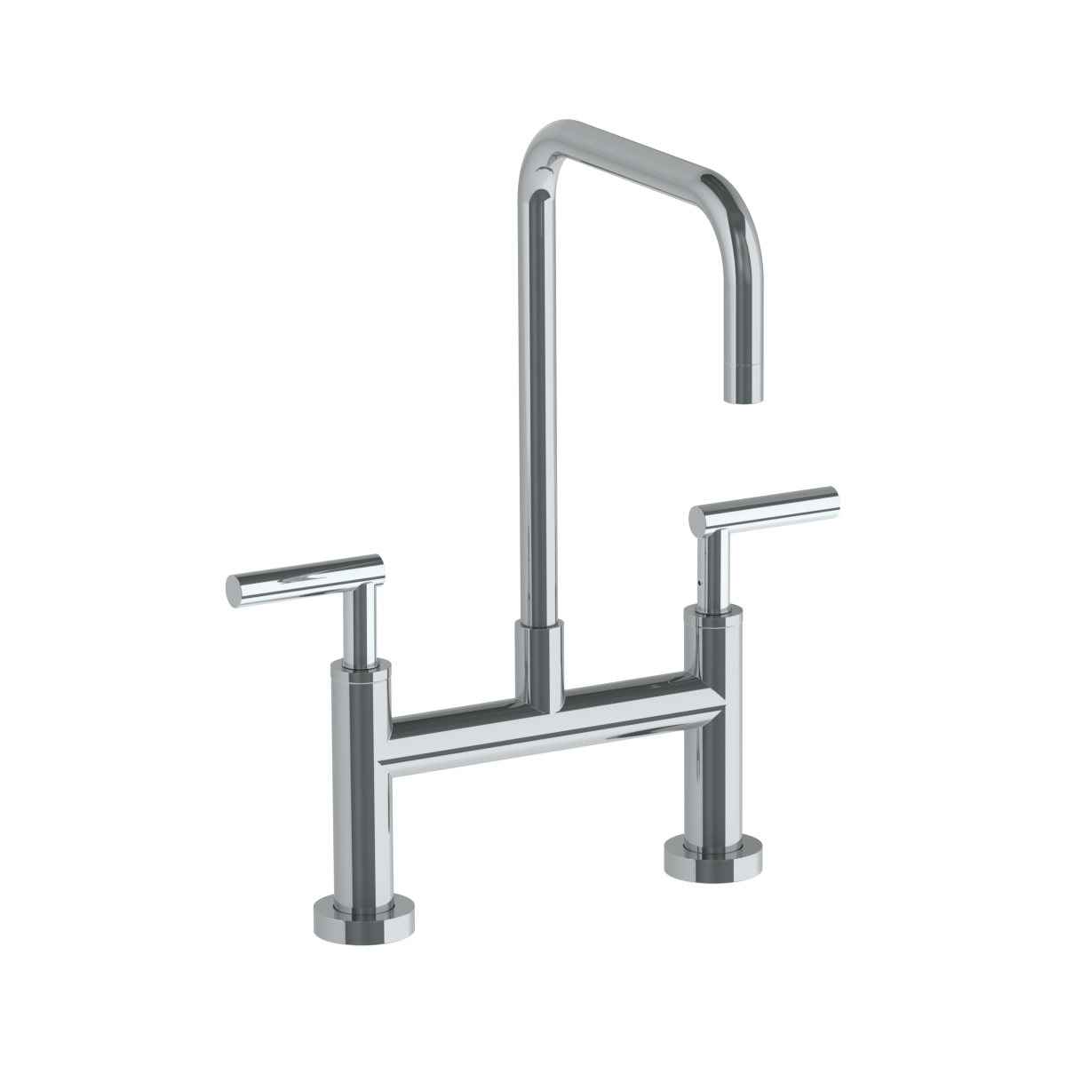 Deck Mounted Bridge Square Top Kitchen Faucet