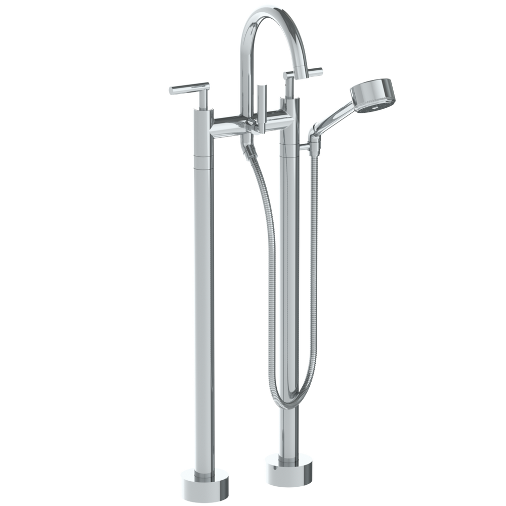 Floor Standing Bath Set With Gooseneck Spout And Volume Hand Shower