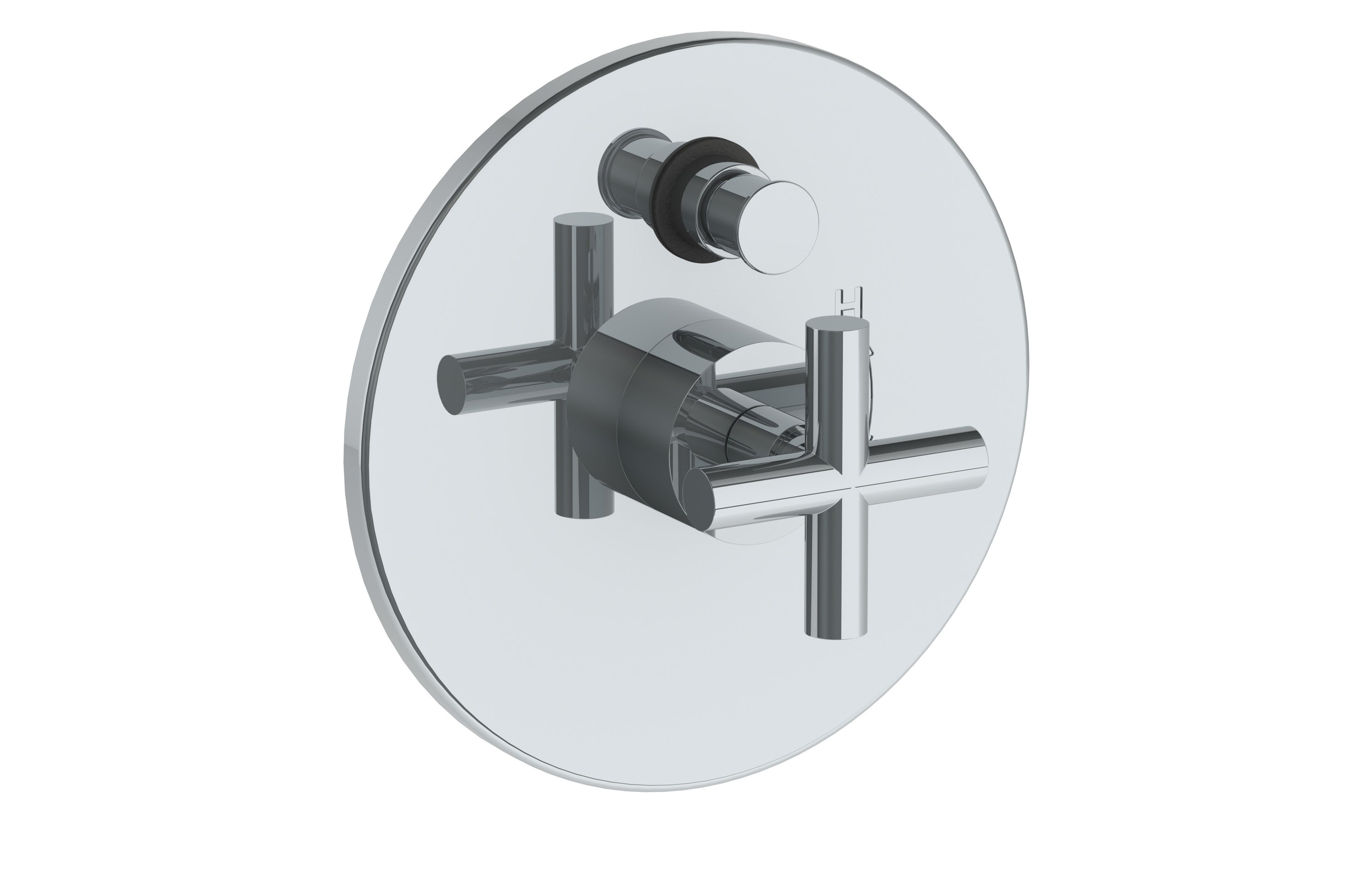 Wall Mounted Pressure Balance Shower Trim With Diverter, 7" Dia.