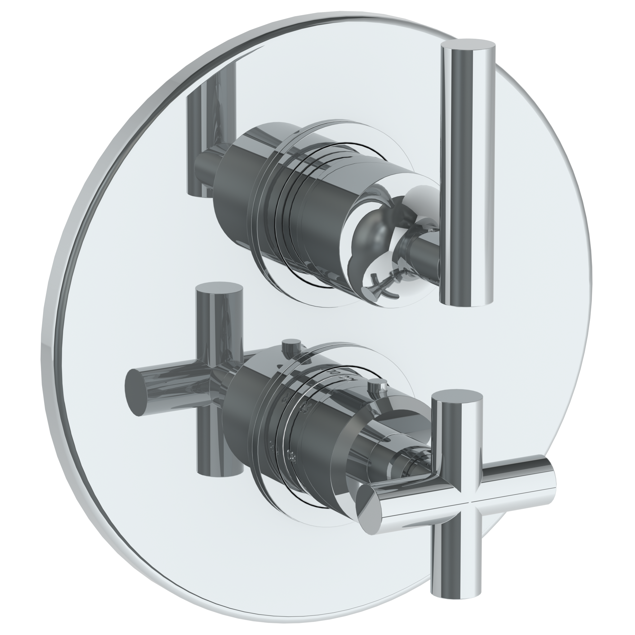 Wall Mounted Thermostatic Shower Trim With Built-In Control, 7 1/2" Dia.