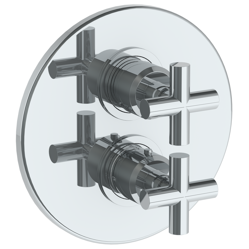 Wall Mounted Thermostatic Shower Trim With Built-In Control, 7 1/2" Dia.