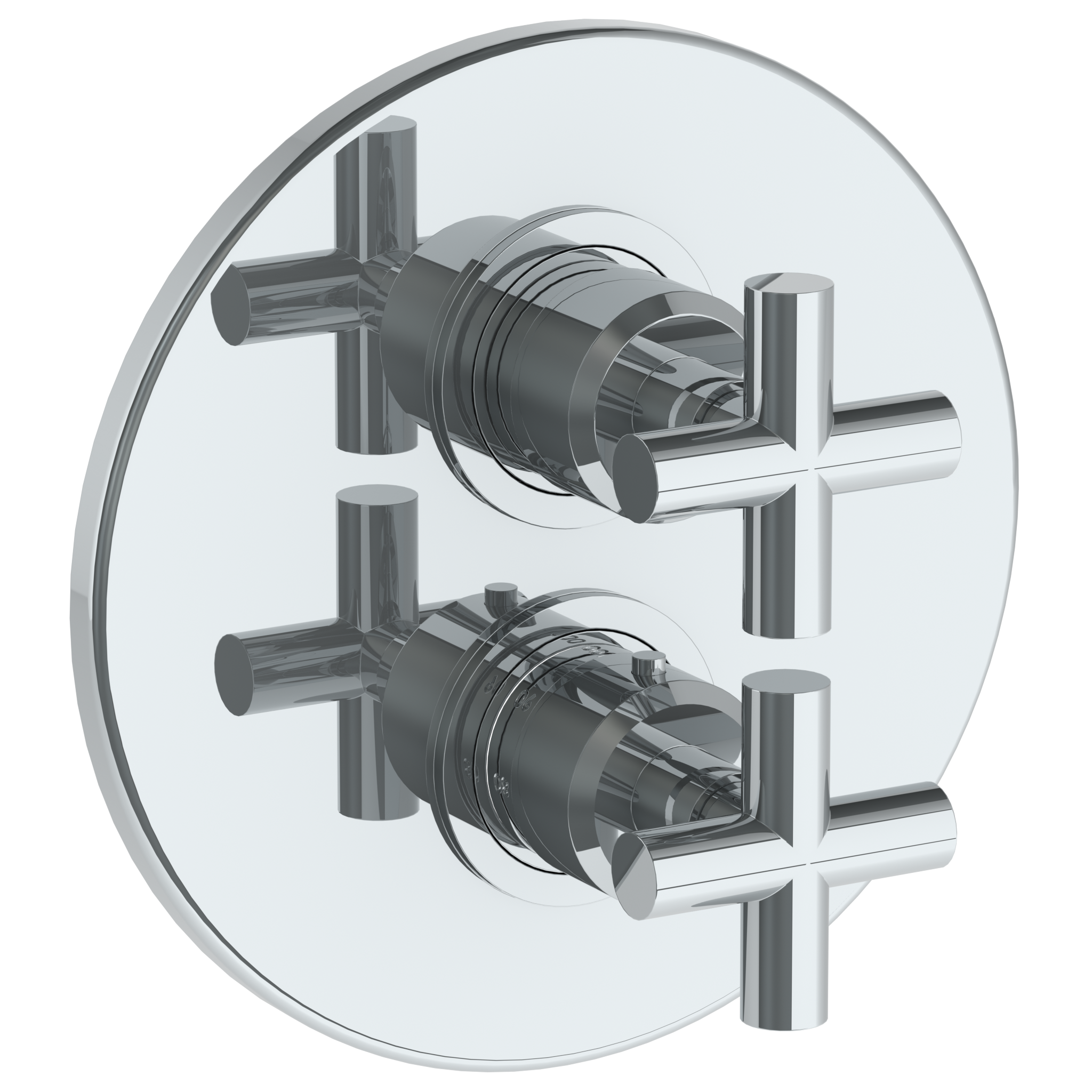 Wall Mounted Thermostatic Shower Trim With Built-In Control, 7 1/2" Dia.