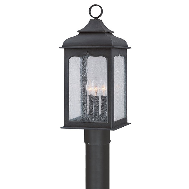 Troy Lighting - P2015CI - Three Light Post Lantern - Henry Street - Colonial Iron