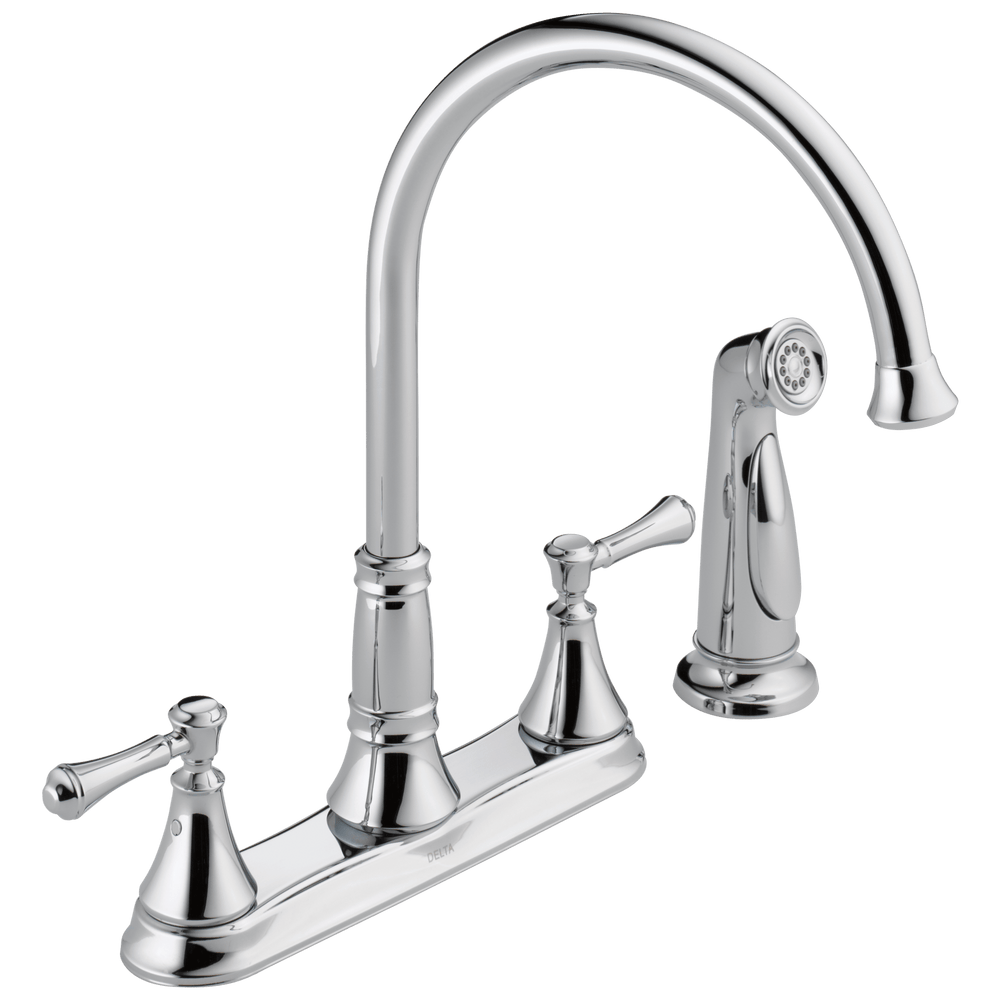 Delta Cassidy™: Two Handle Kitchen Faucet with Spray - Maison&Co.