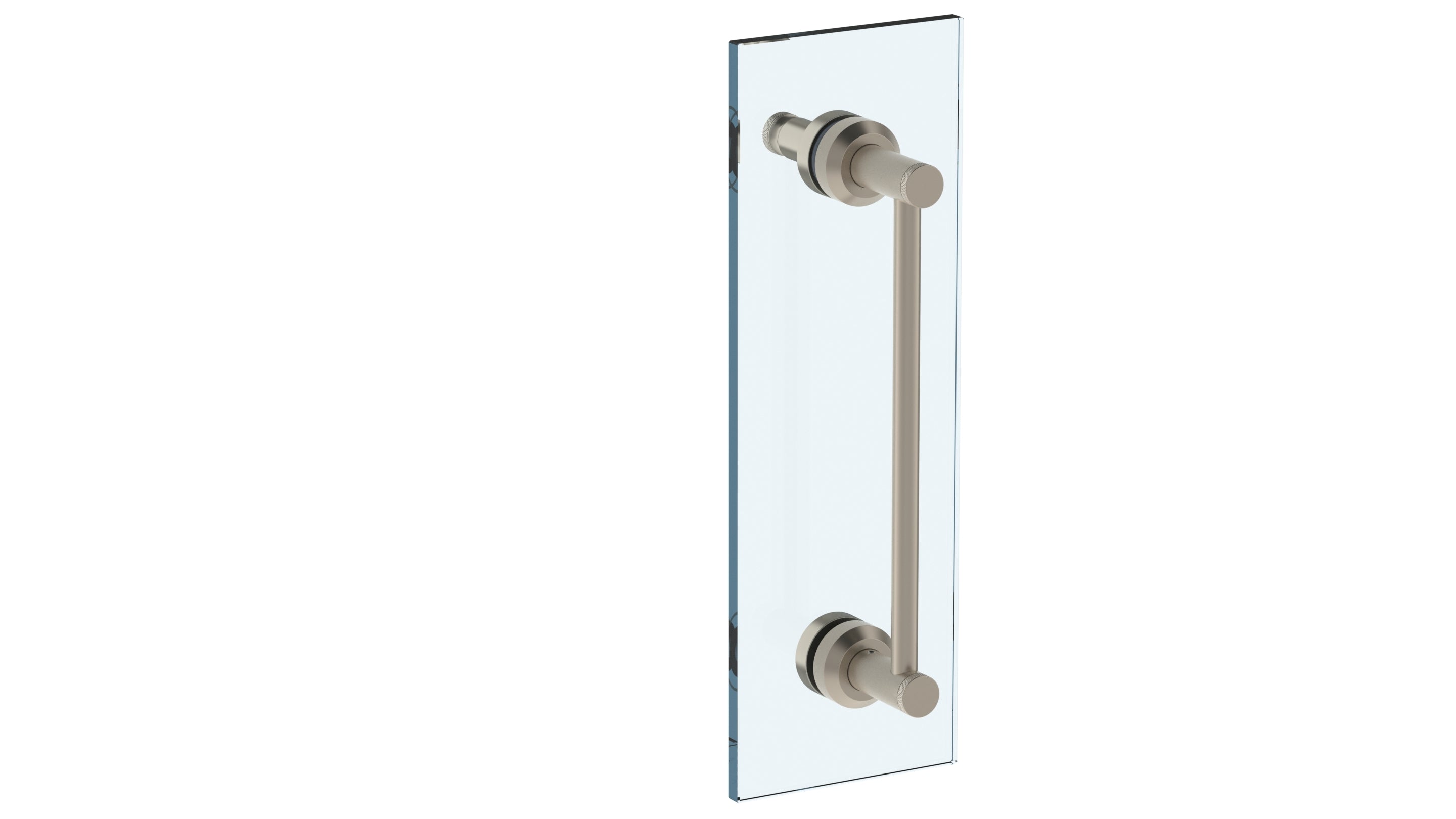 12" Shower Door Pull With Knob/ Glass Mount Towel Bar With Hook