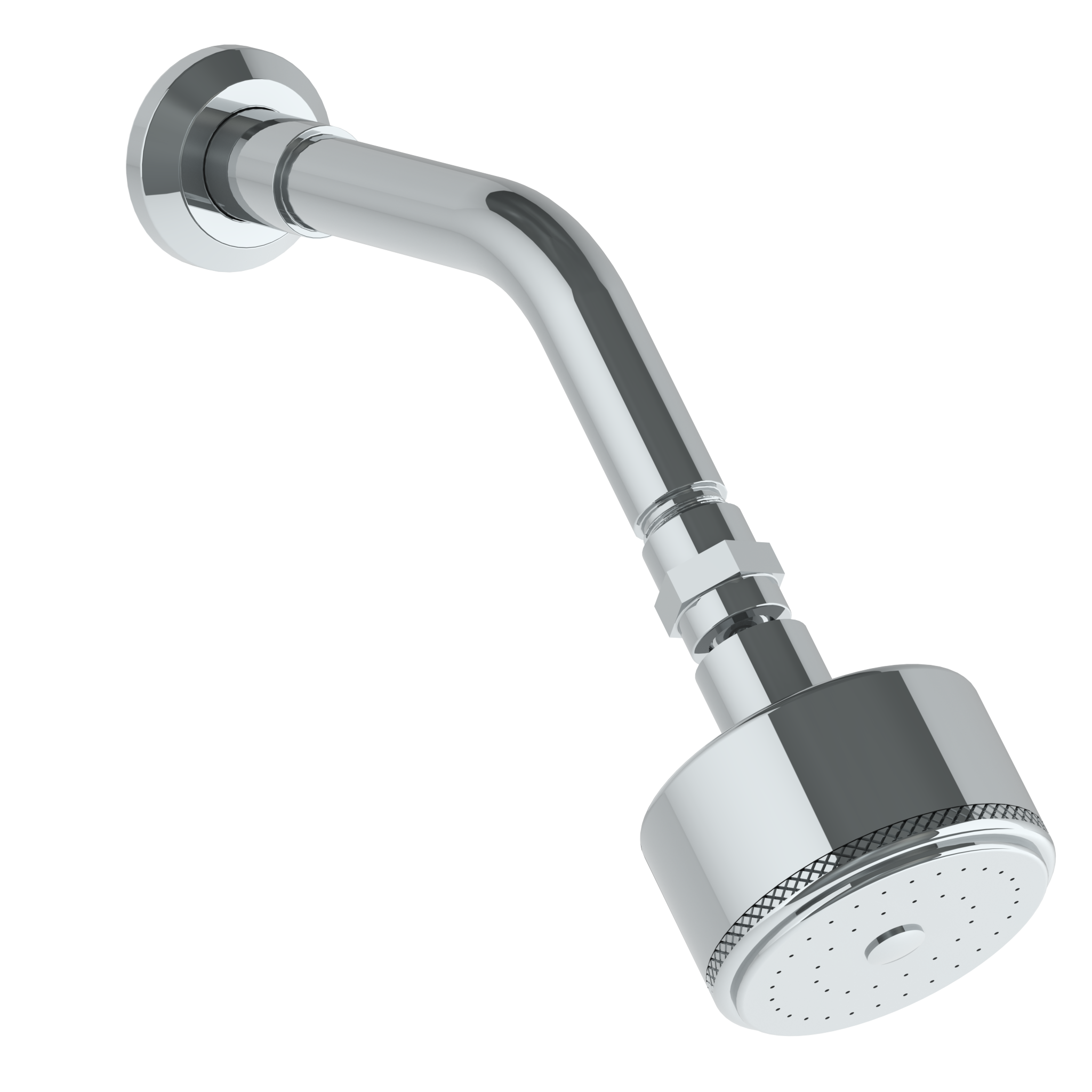 Wall Mounted Showerhead, 3"Dia, With 7 3/8" Arm And Flange