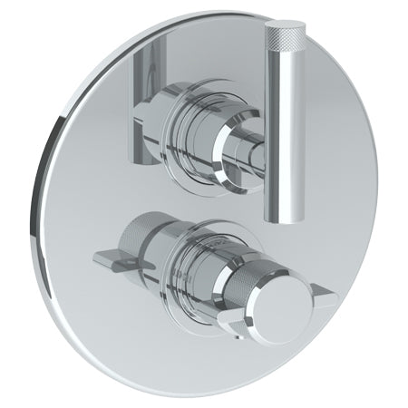 Wall Mounted Thermostatic Shower Trim With Built-In Control, 7 1/2" Dia.