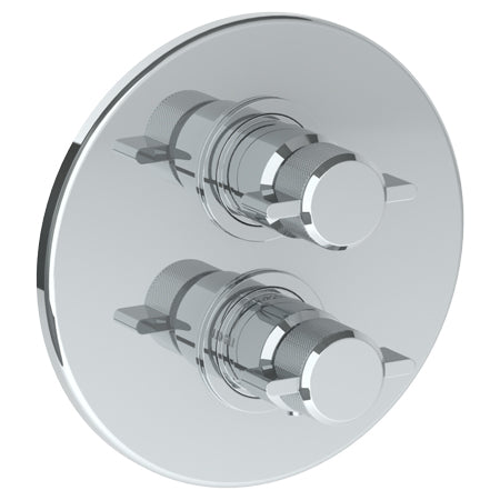 Wall Mounted Thermostatic Shower Trim With Built-In Control, 7 1/2" Dia.