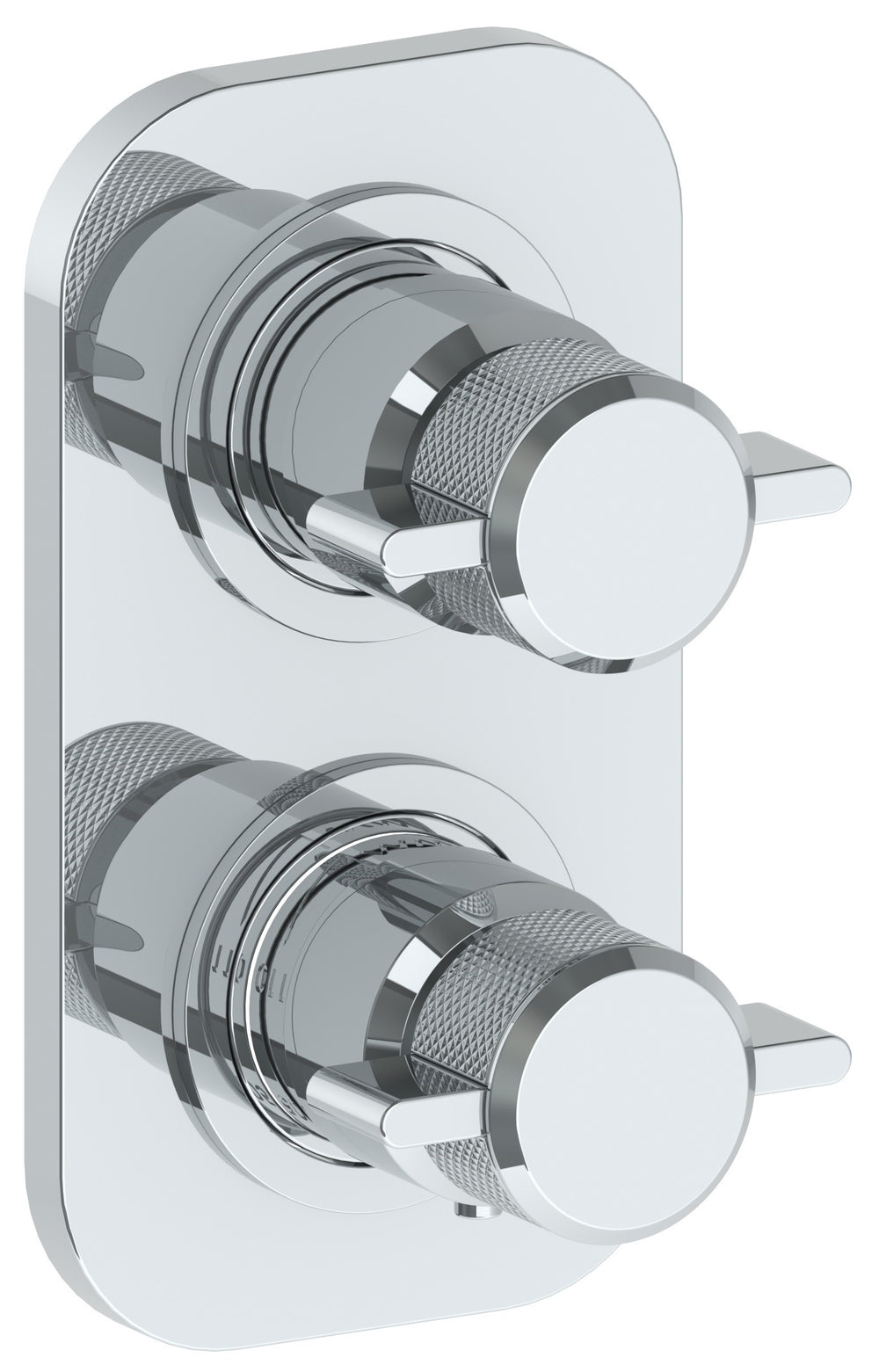 Wall Mounted Mini Thermostatic Shower Trim With Built-In Control, 3 1/2" X 6 1/4".