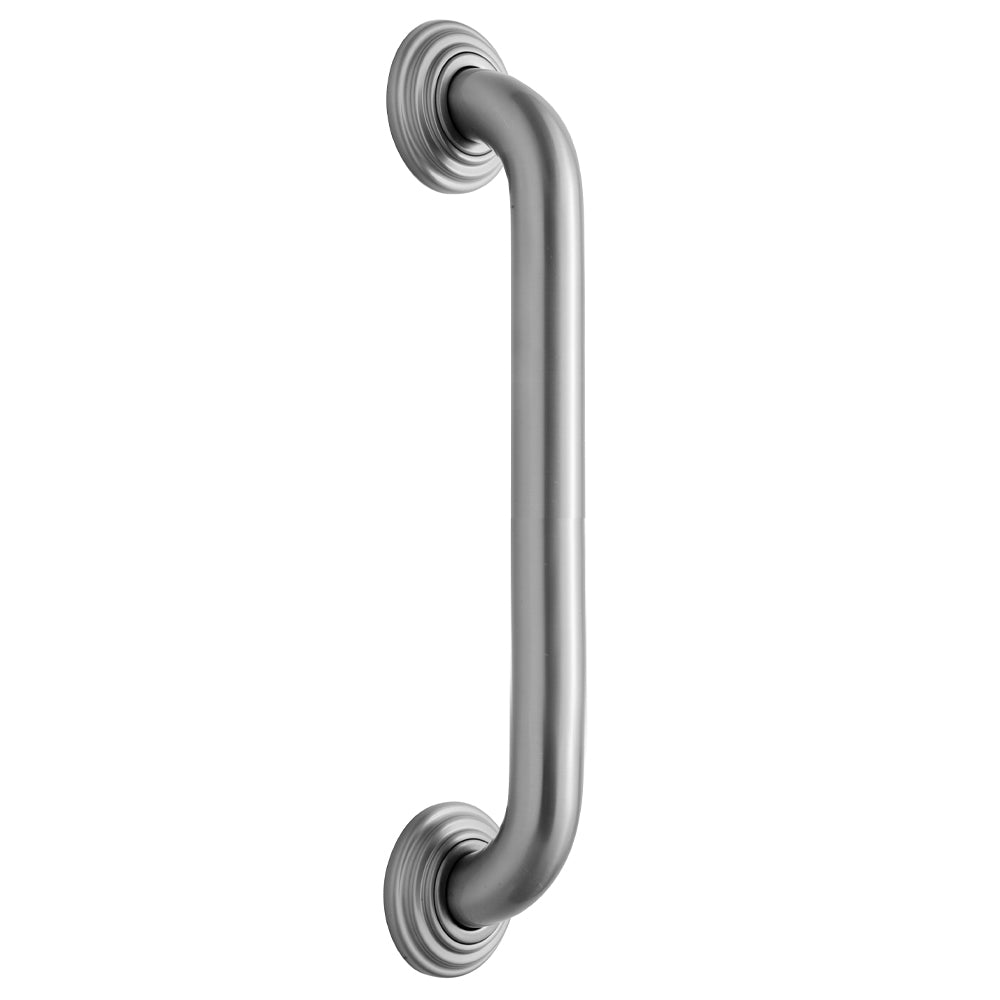 12" Deluxe Grab Bar with Traditional Round Flange in Multiple Finishes