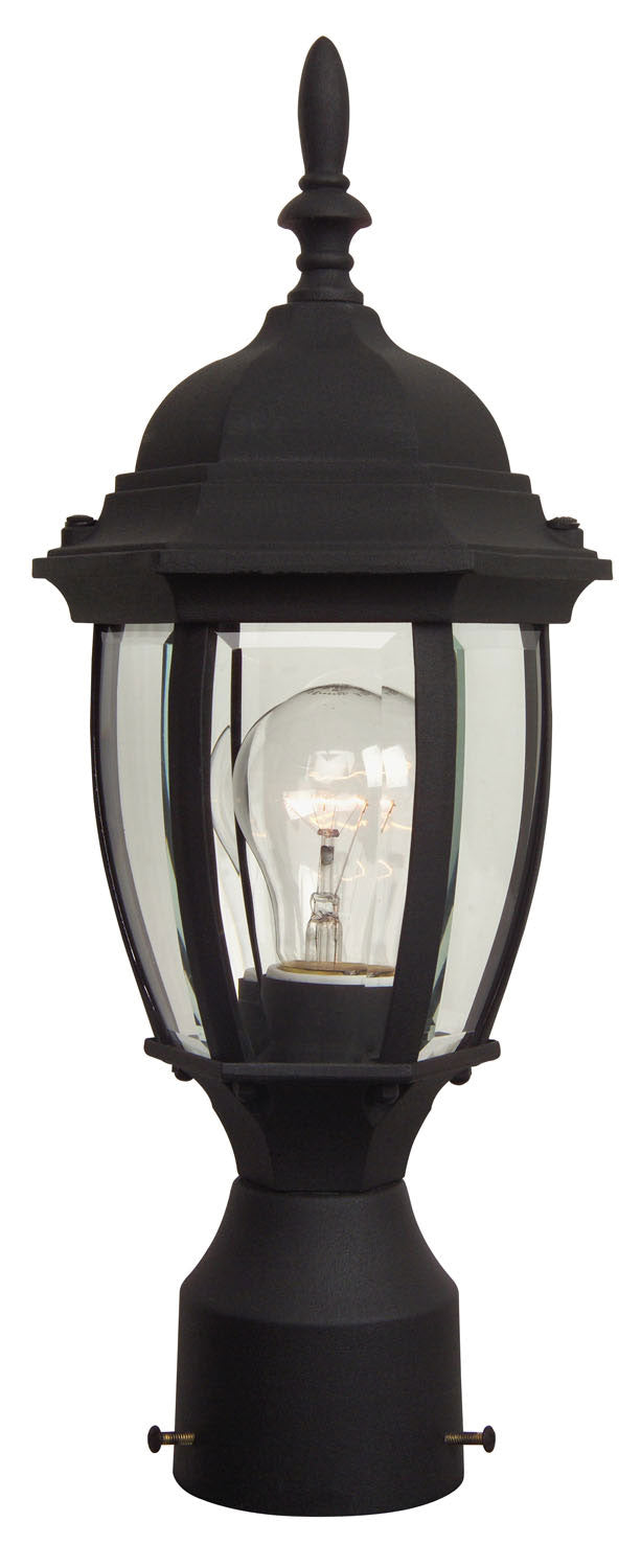 Craftmade - Z265-TB - Bent Glass Cast One Light Post Mount in Textured Black Finish - Bent Glass Cast