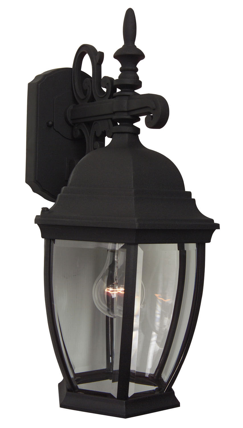 Craftmade - Z284-TB - Bent Glass Cast One Light Wall Mount in Textured Black Finish - Bent Glass Cast