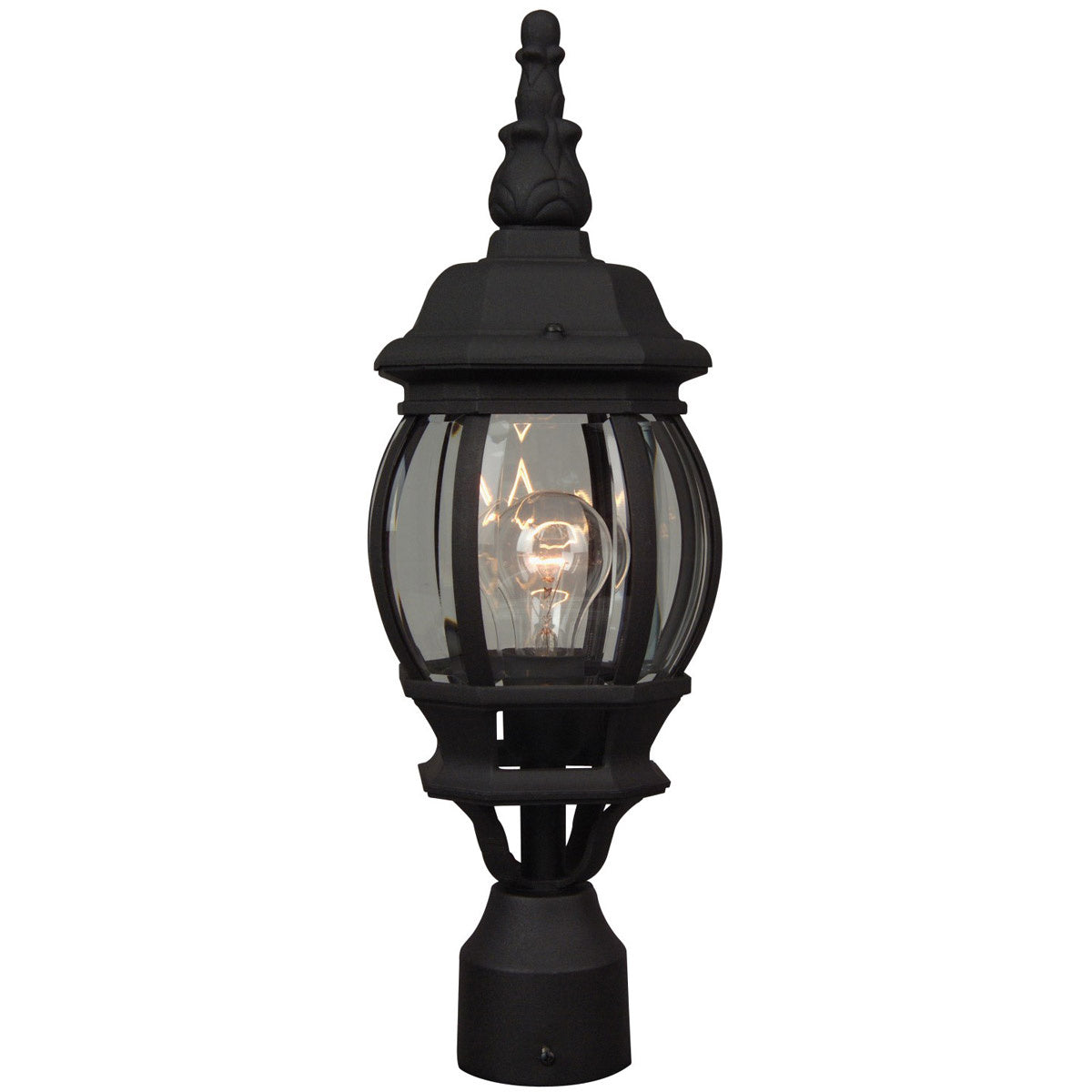 Craftmade - Z325-TB - French Style One Light Post Mount in Textured Black Finish - French Style