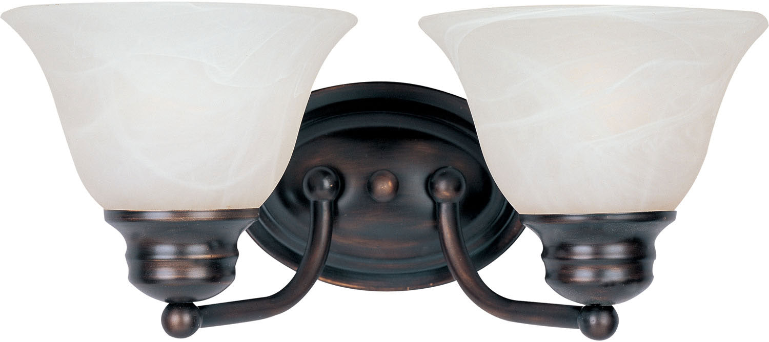 Malaga Two Light Bath Vanity in Multiple Finishes