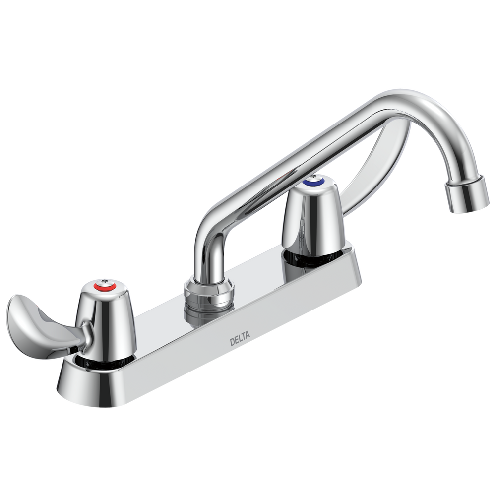 Commercial 26C3: 8" Deck Mount Two Handle Faucet