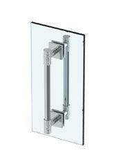 18” Double Shower Door Pull/ Glass Mount Towel Bar