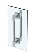 24” Double Shower Door Pull/ Glass Mount Towel Bar