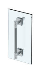 6” Shower Door Pull With Knob/ Glass Mount Towel Bar With Hook