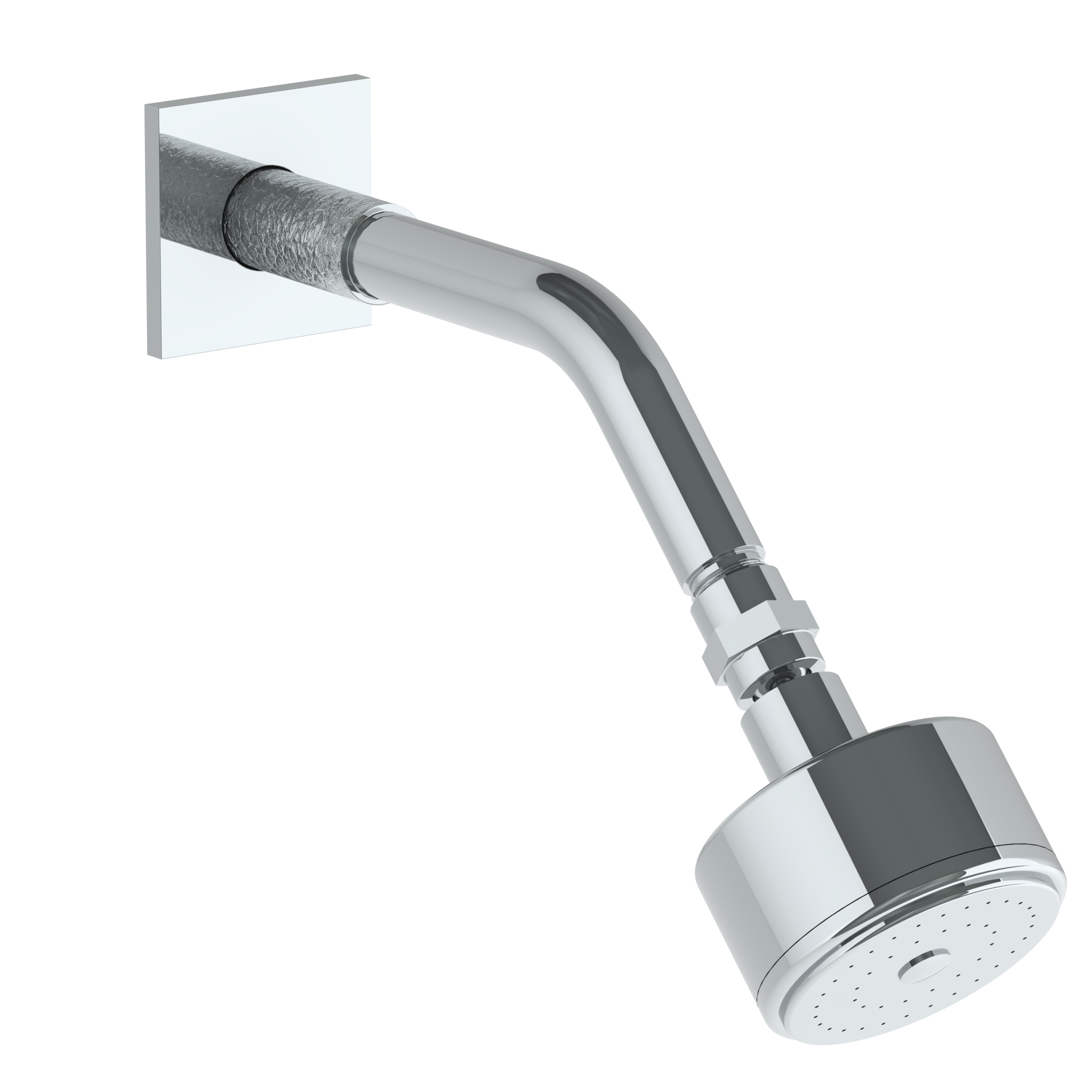 Wall Mounted Showerhead, 3"Dia, With 7 1/2" Arm And Flange