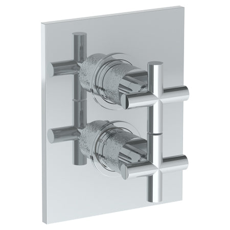 Wall Mounted Thermostatic Shower Trim With Built-In Control, 6 1/4" X 8"