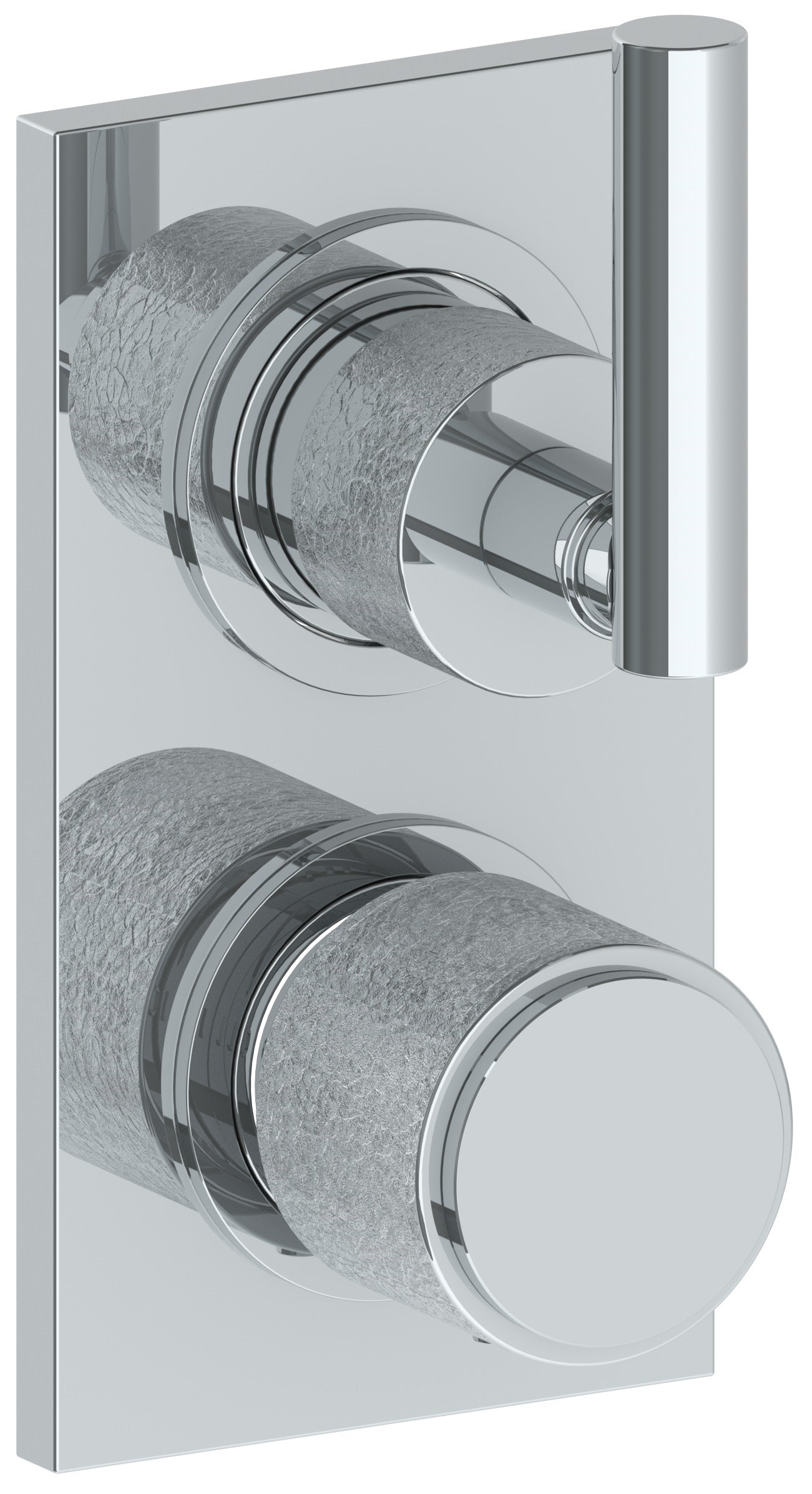 Wall Mounted Mini Thermostatic Shower Trim With Built-In Control, 3 1/2" X 6 1/4".