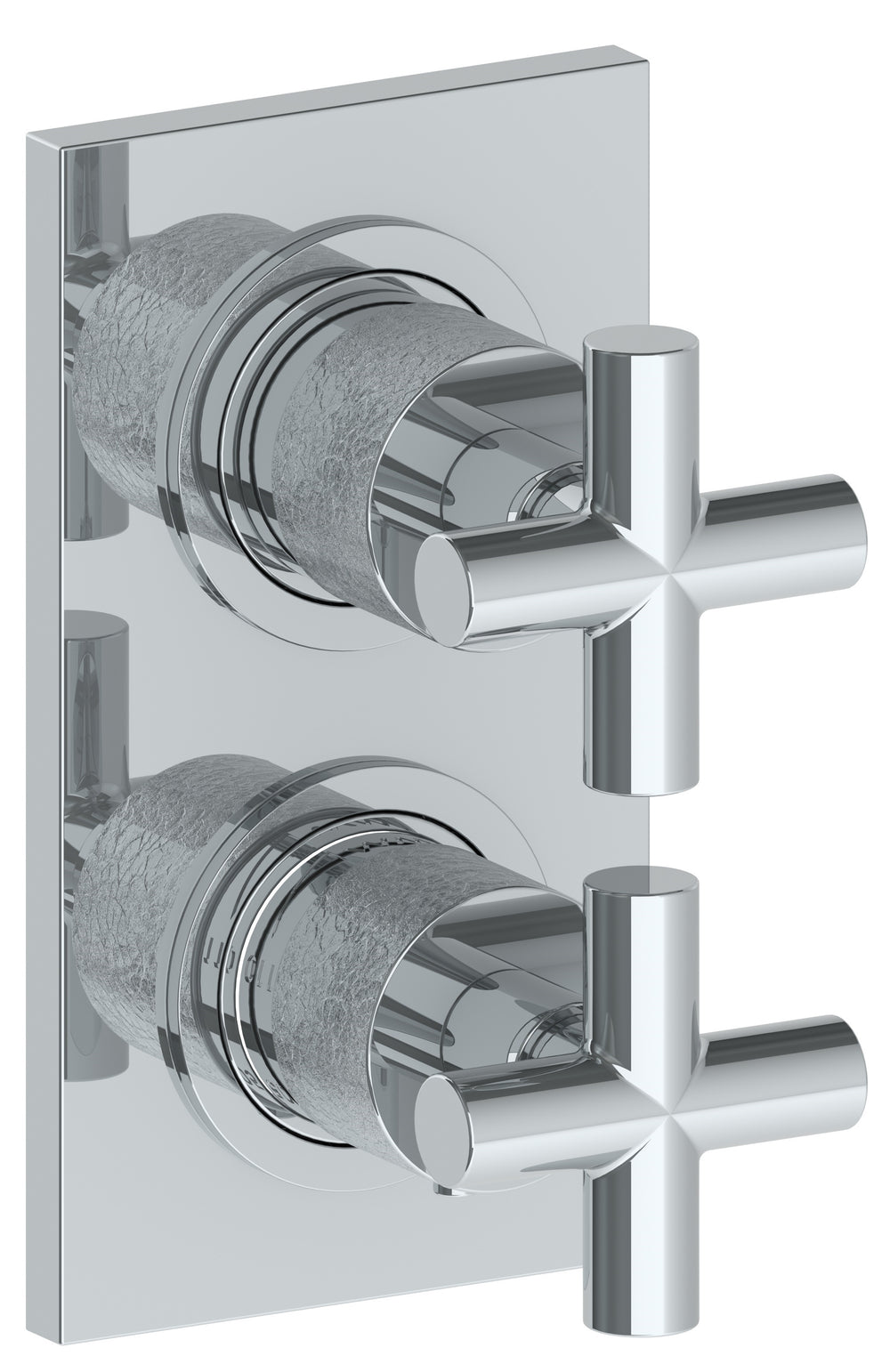 Wall Mounted Mini Thermostatic Shower Trim With Built-In Control, 3 1/2" X 6 1/4".