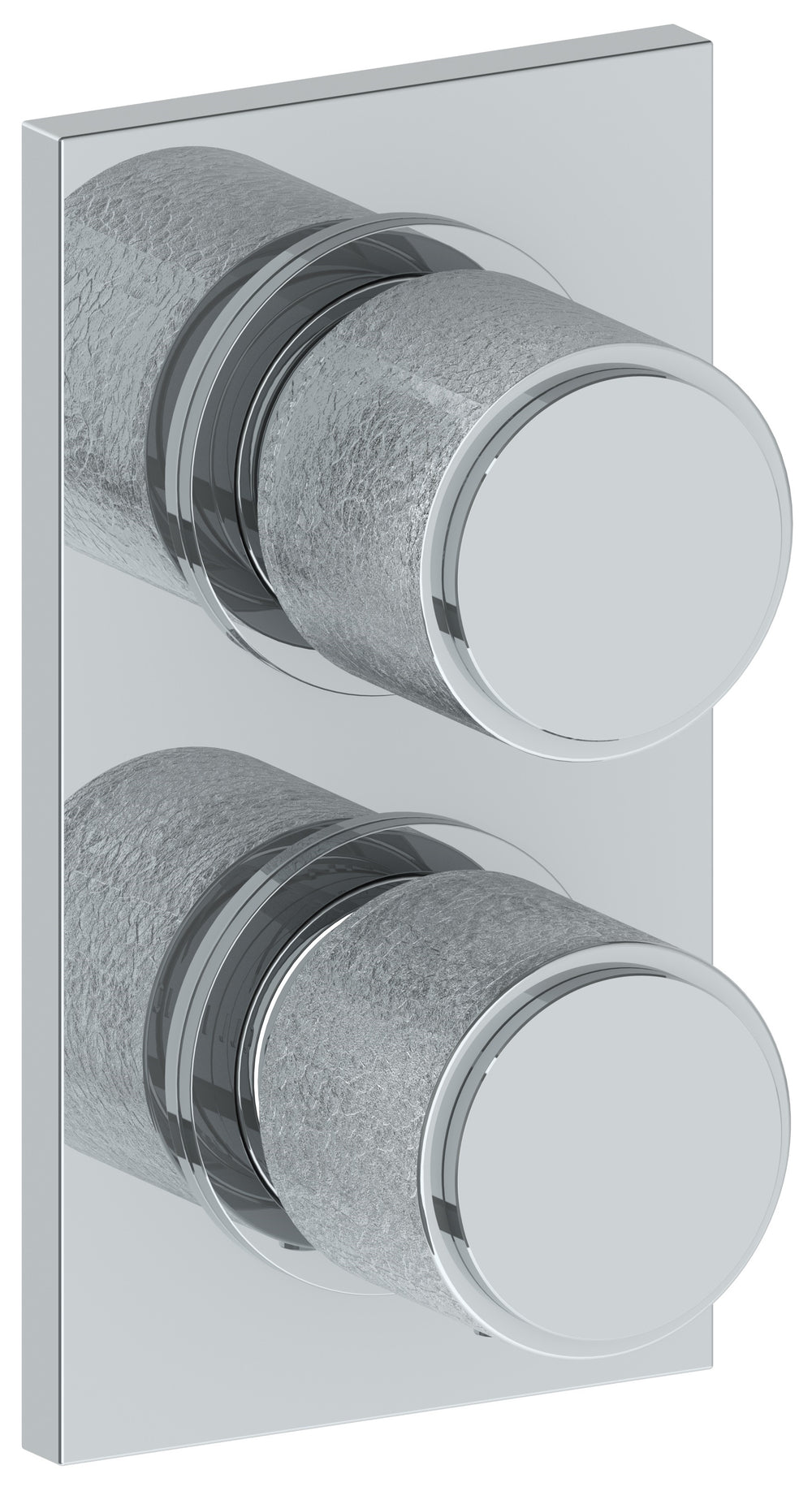 Wall Mounted Mini Thermostatic Shower Trim With Built-In Control, 3 1/2" X 6 1/4".