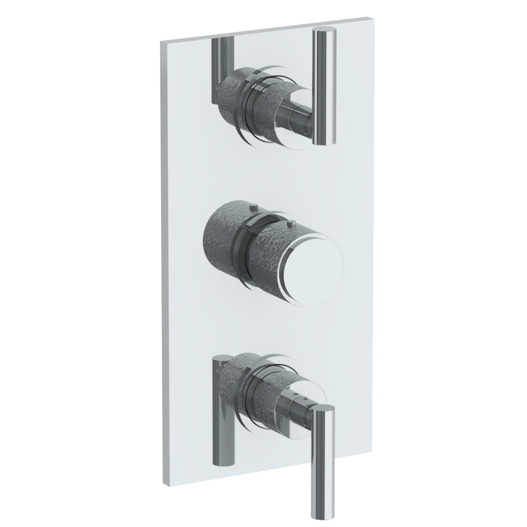 Wall Mounted Thermostatic Shower Trim With 2 Built-In Controls, 6 1/4" X 12"