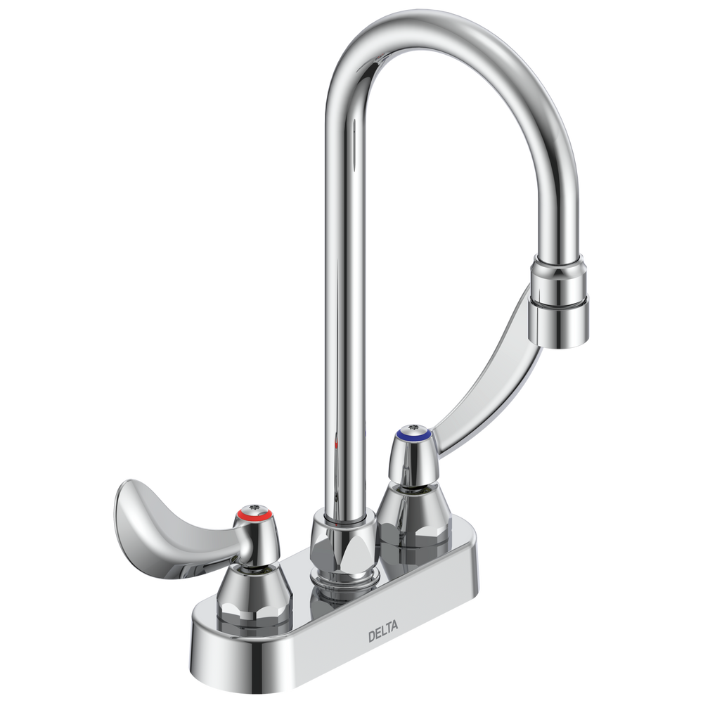 Commercial 27T4: Two Handle 4" Deck Mount Faucet